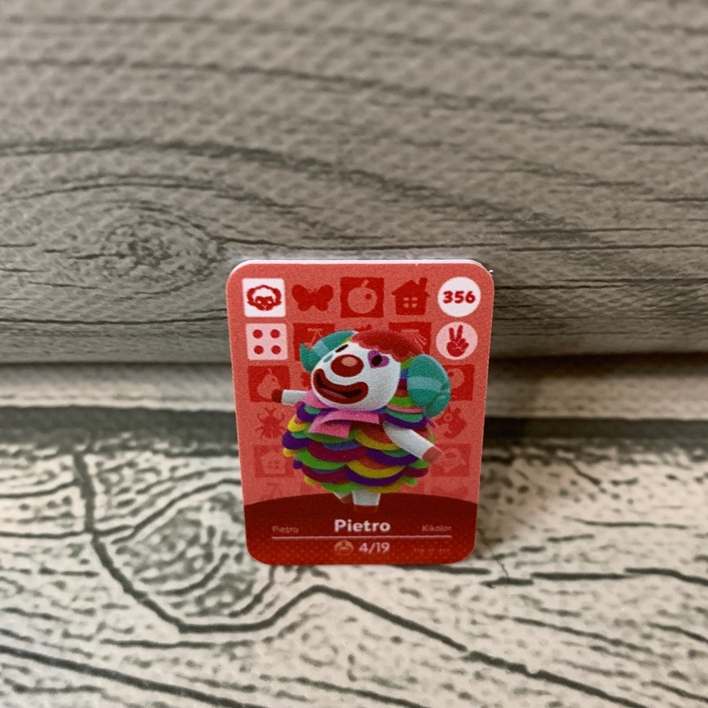 COPY - Animal Crossing Amiibo Pietro Mini NFC Card #356 Scan In Villager ACNH S…